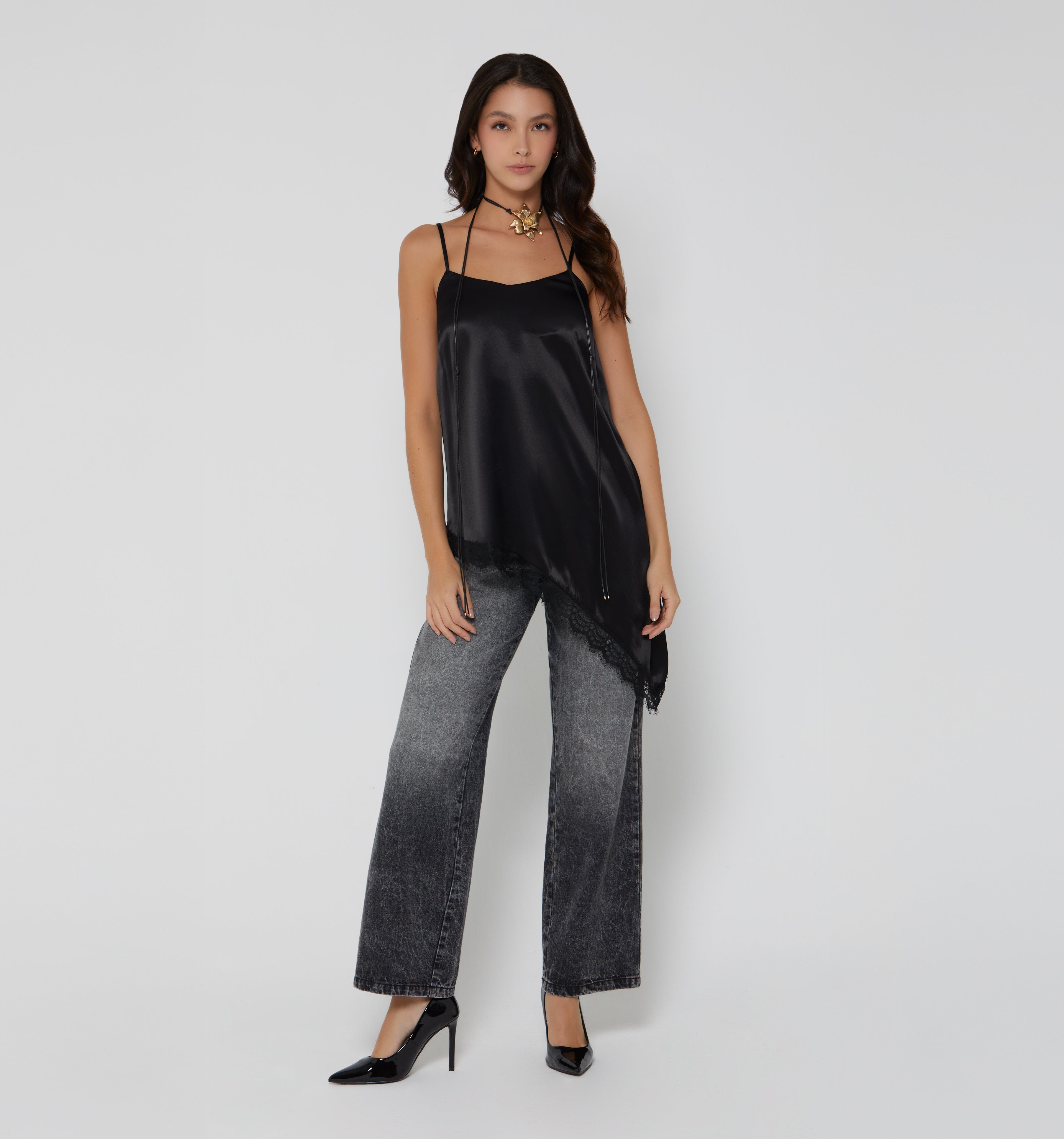 Blusa Asimétrica De Tiras