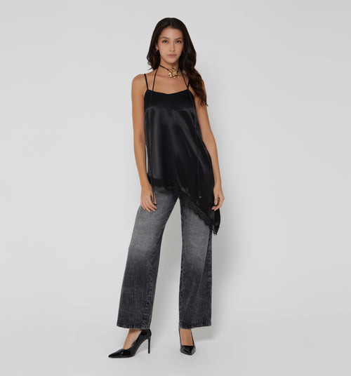 Blusa Asimétrica De Tiras