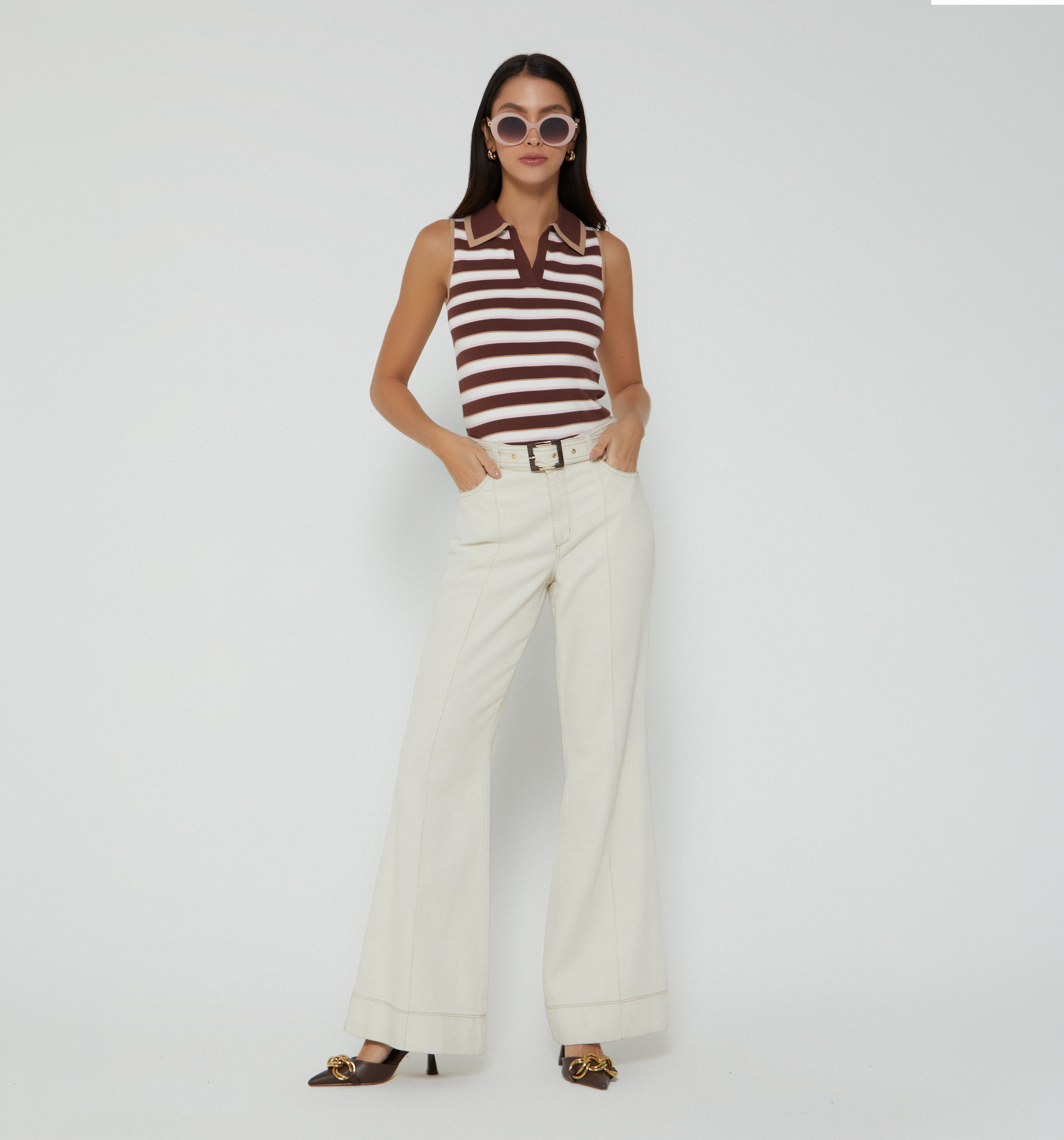 Blusa Manga Sisa Con Rayas