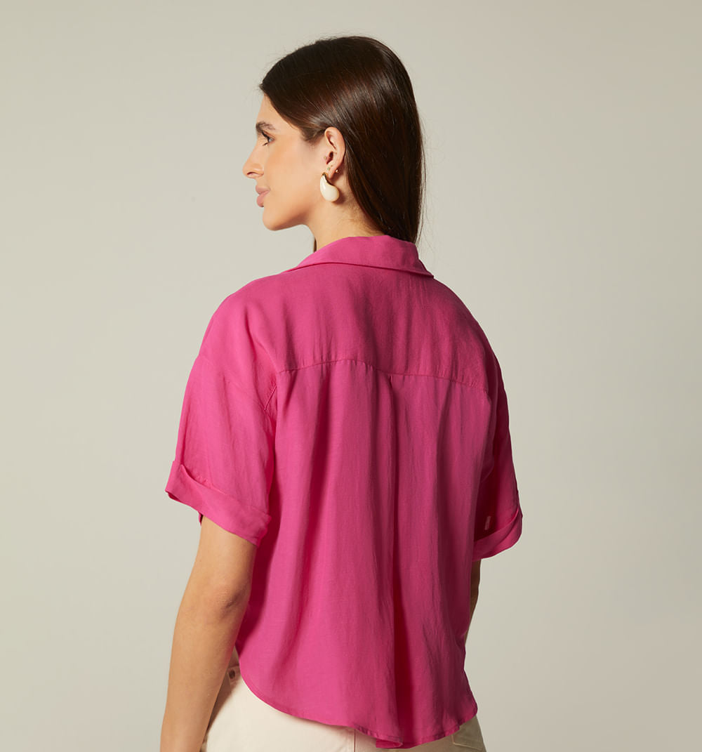 Blusa Manga Corta Y Bolsillos S174243