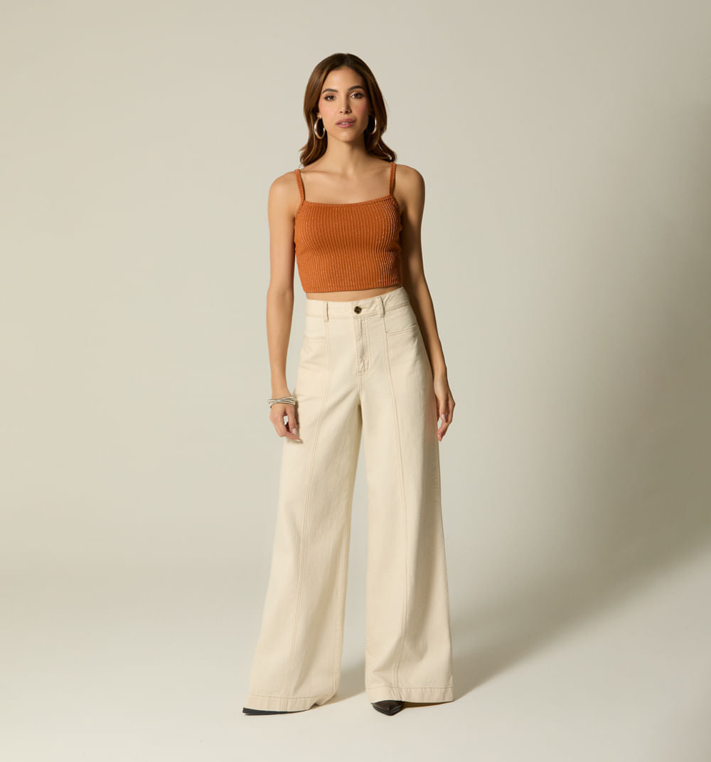Blusa Basica Crop Tiras