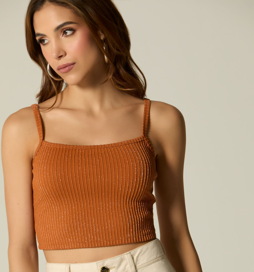 Blusa Basica Crop Tiras