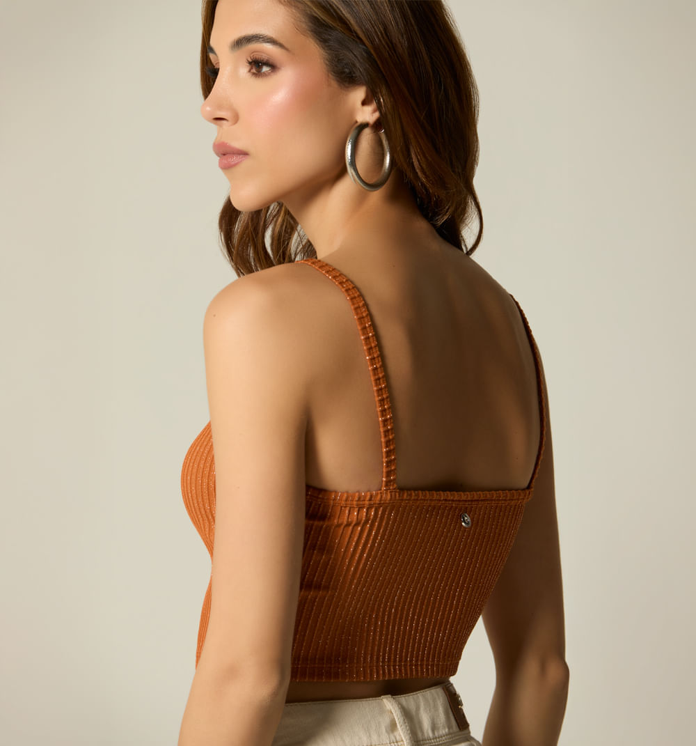 Blusa Basica Crop Tiras
