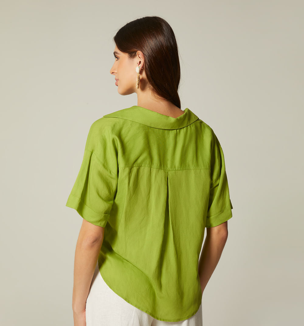 Blusa Manga Corta Y Bolsillos S174243