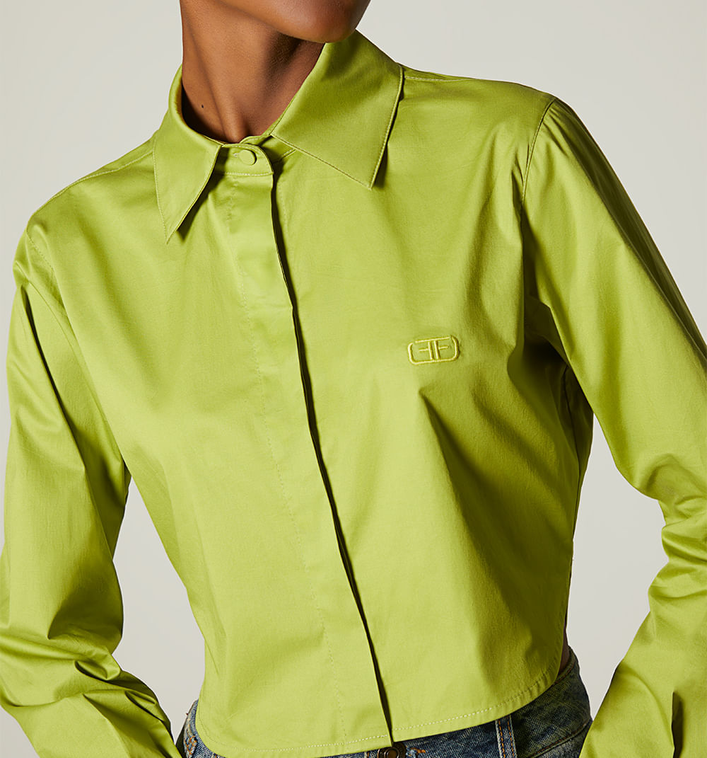 Blusa Camisera Boxy Manga Larga