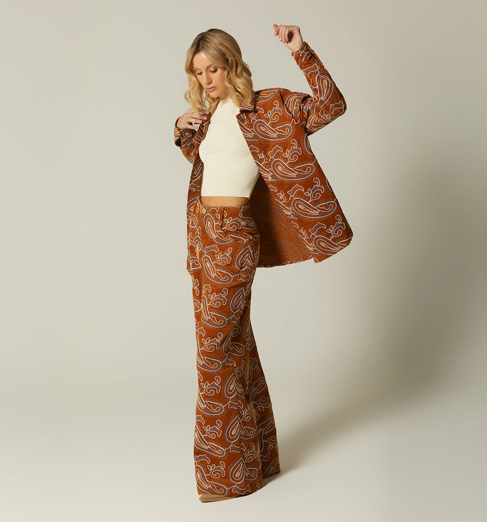 Bluson Camisero En Jacquard Corduroy