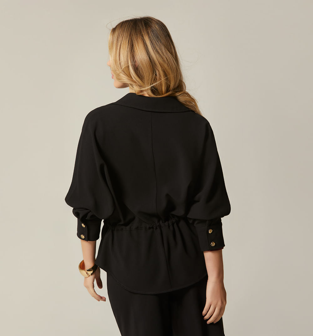 Blusa Manga Larga  Con Bolsillo