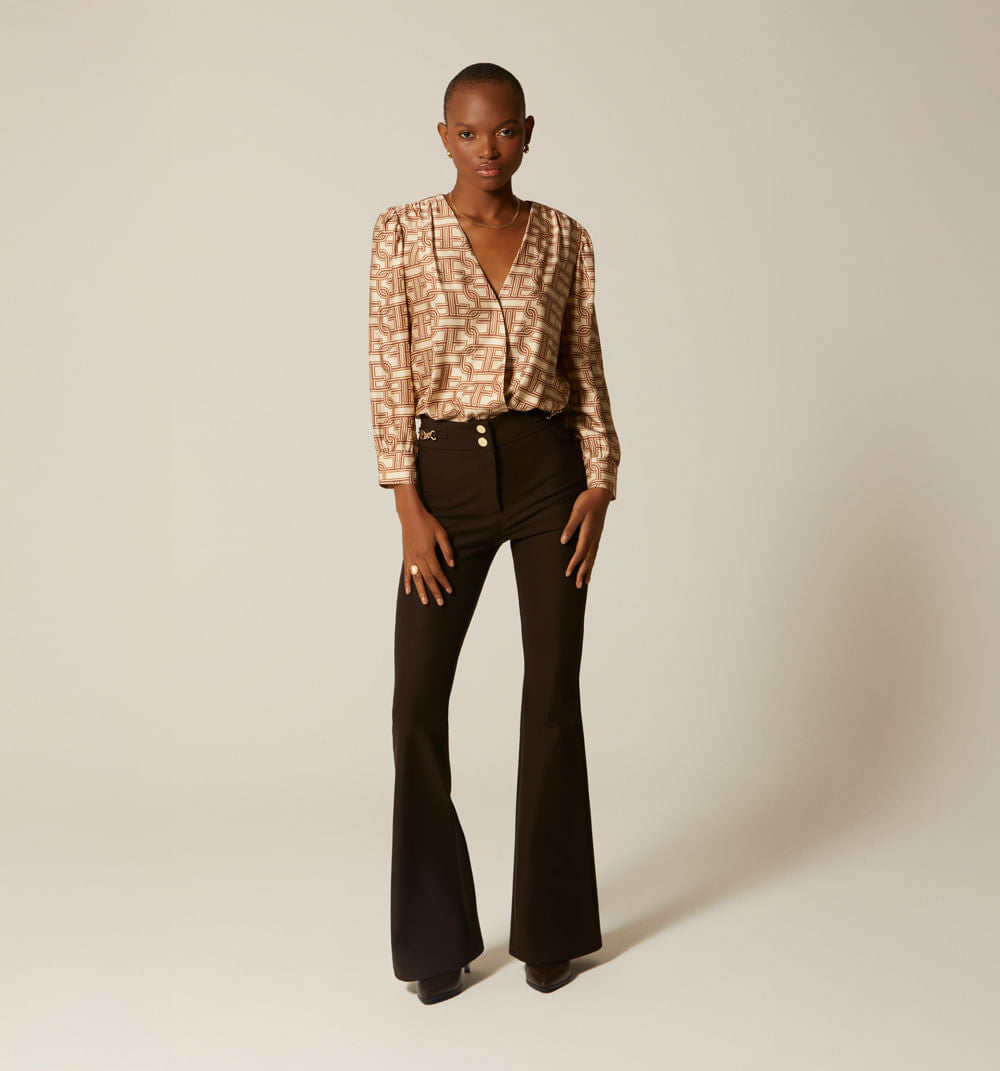 Body Camisero Cruzado - Beige