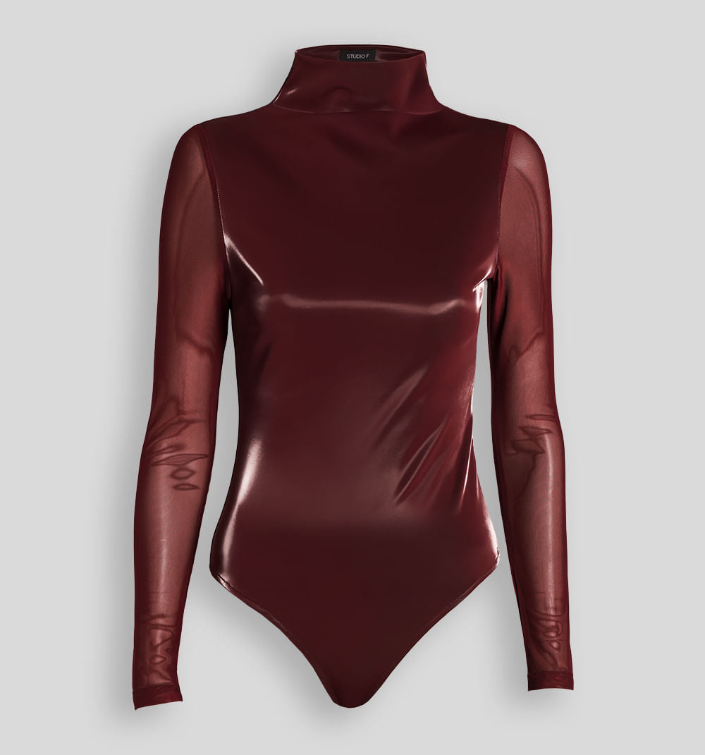 Body Manga Larga Cuello Alto