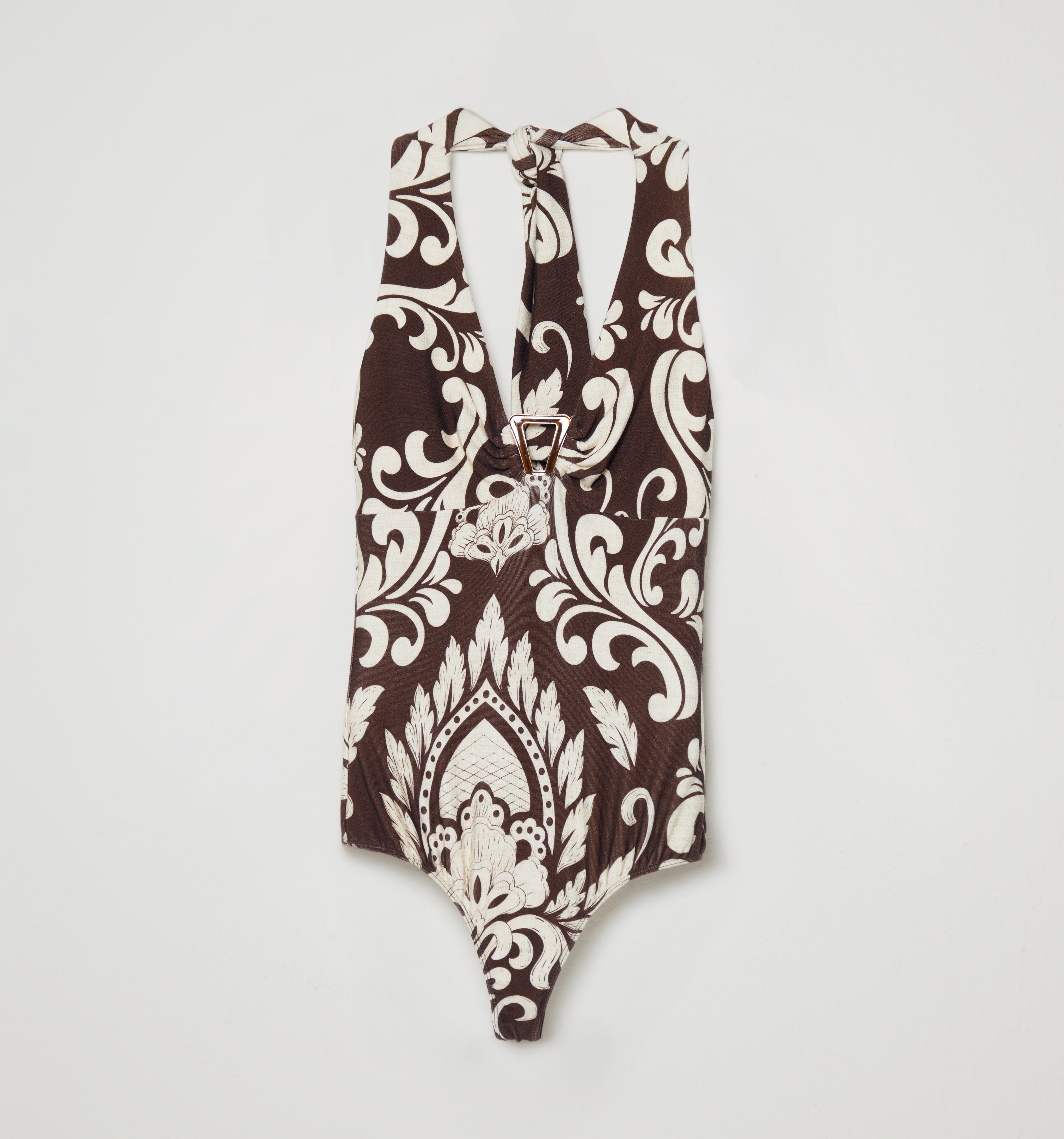 Body Halter Con Herraje - Cafe
