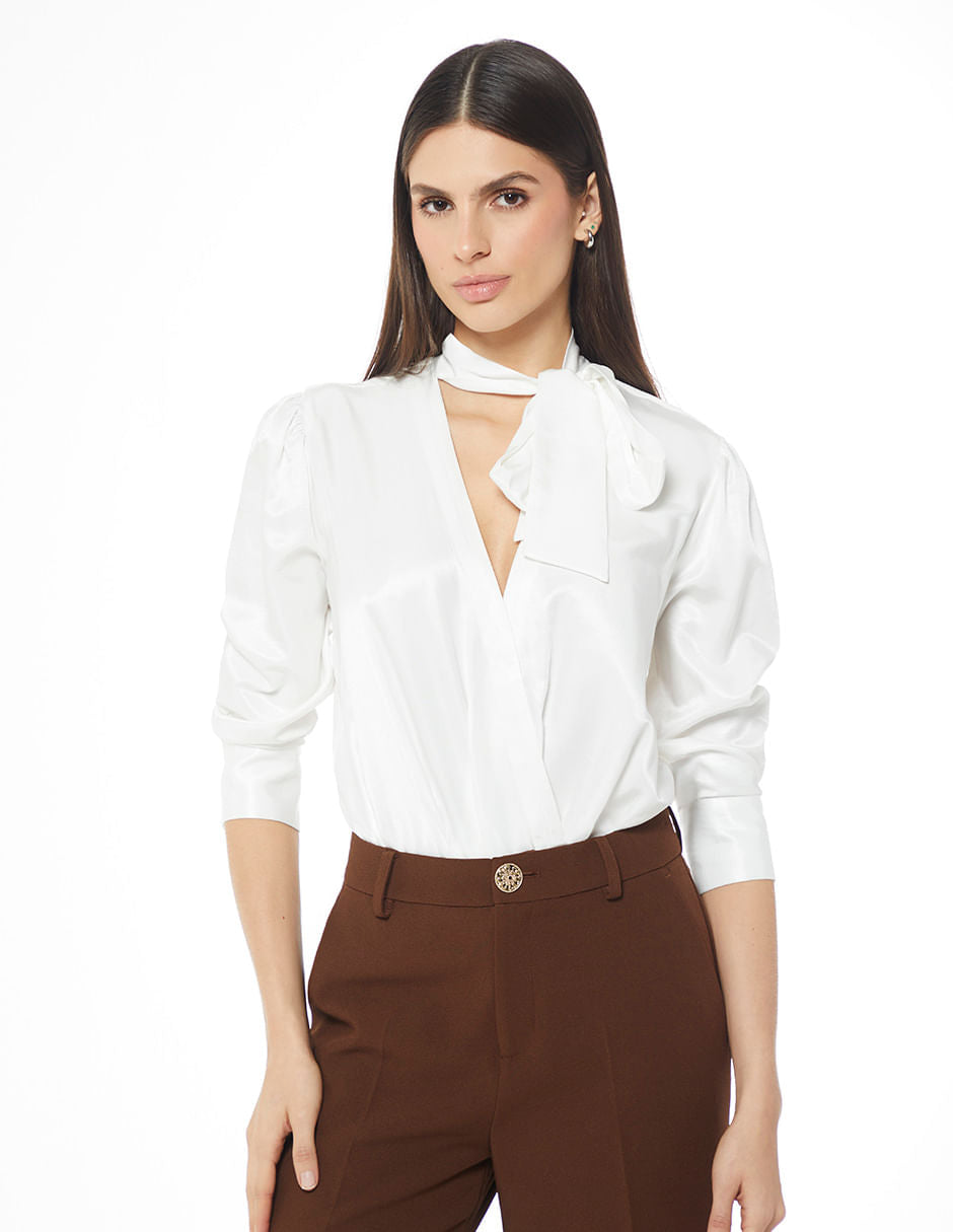 Cami Body Cruzado Con Cuello De Amarre