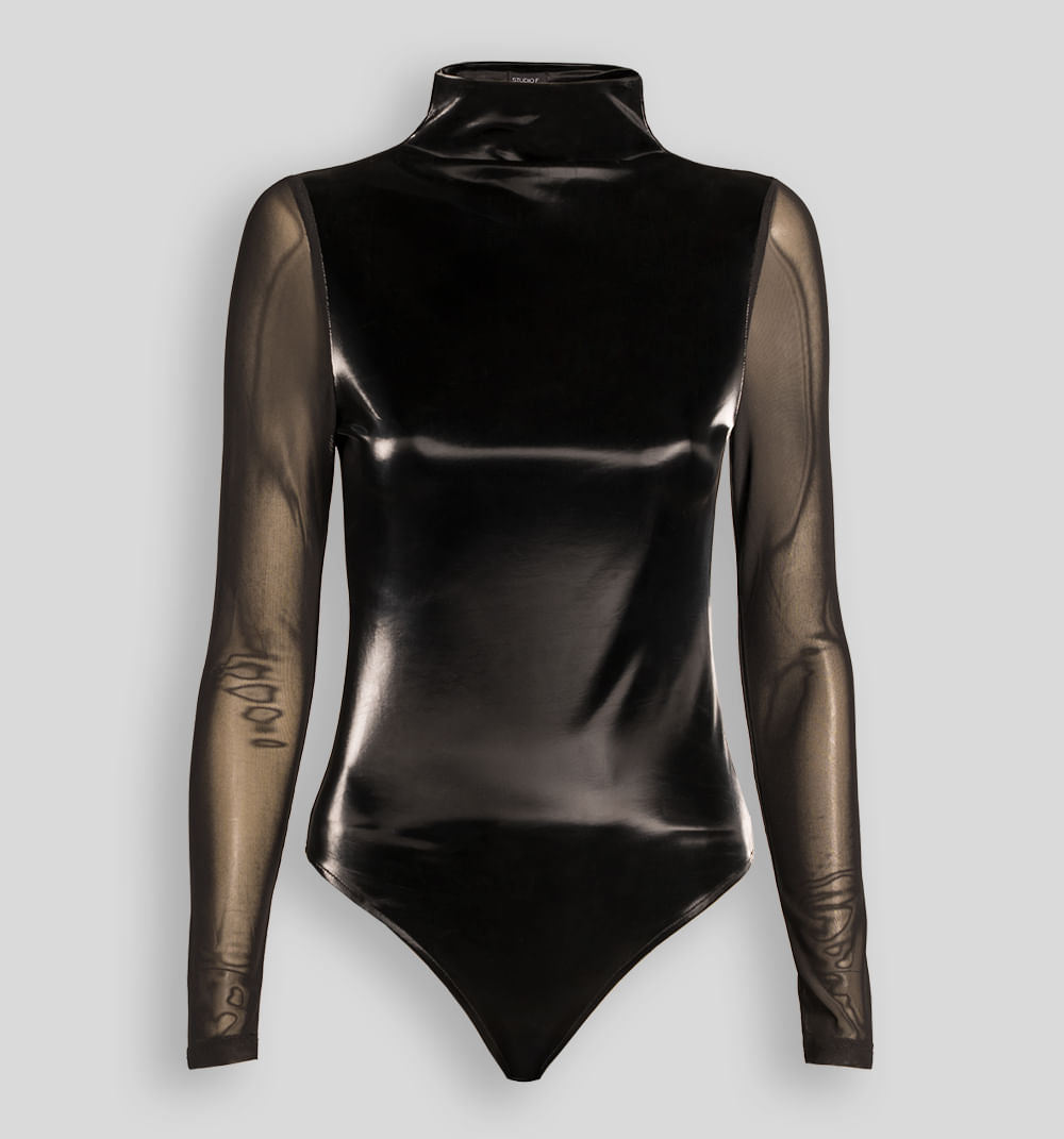 Body Manga Larga Cuello Alto