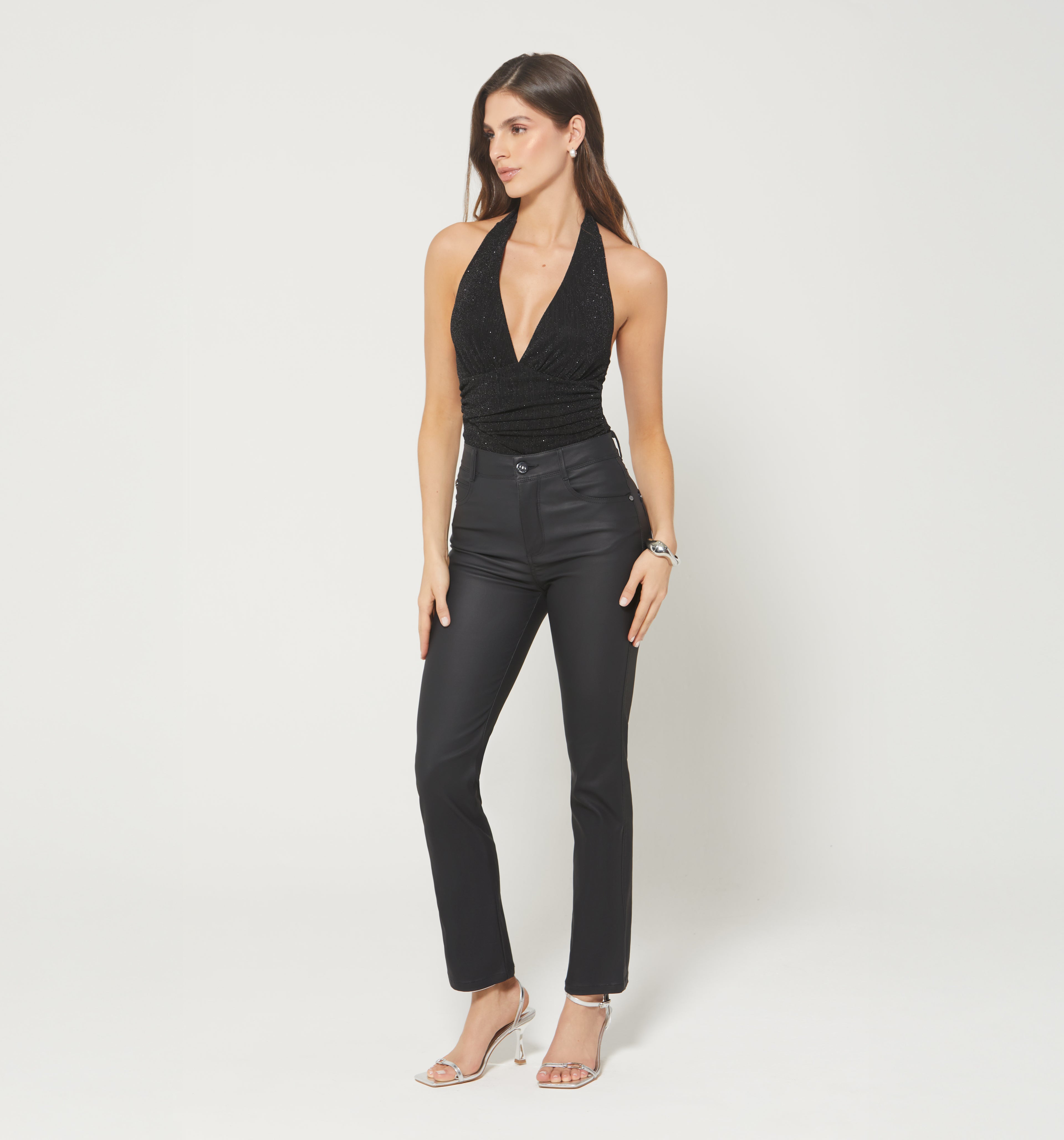 Body Cuello Halter Escote Profundo