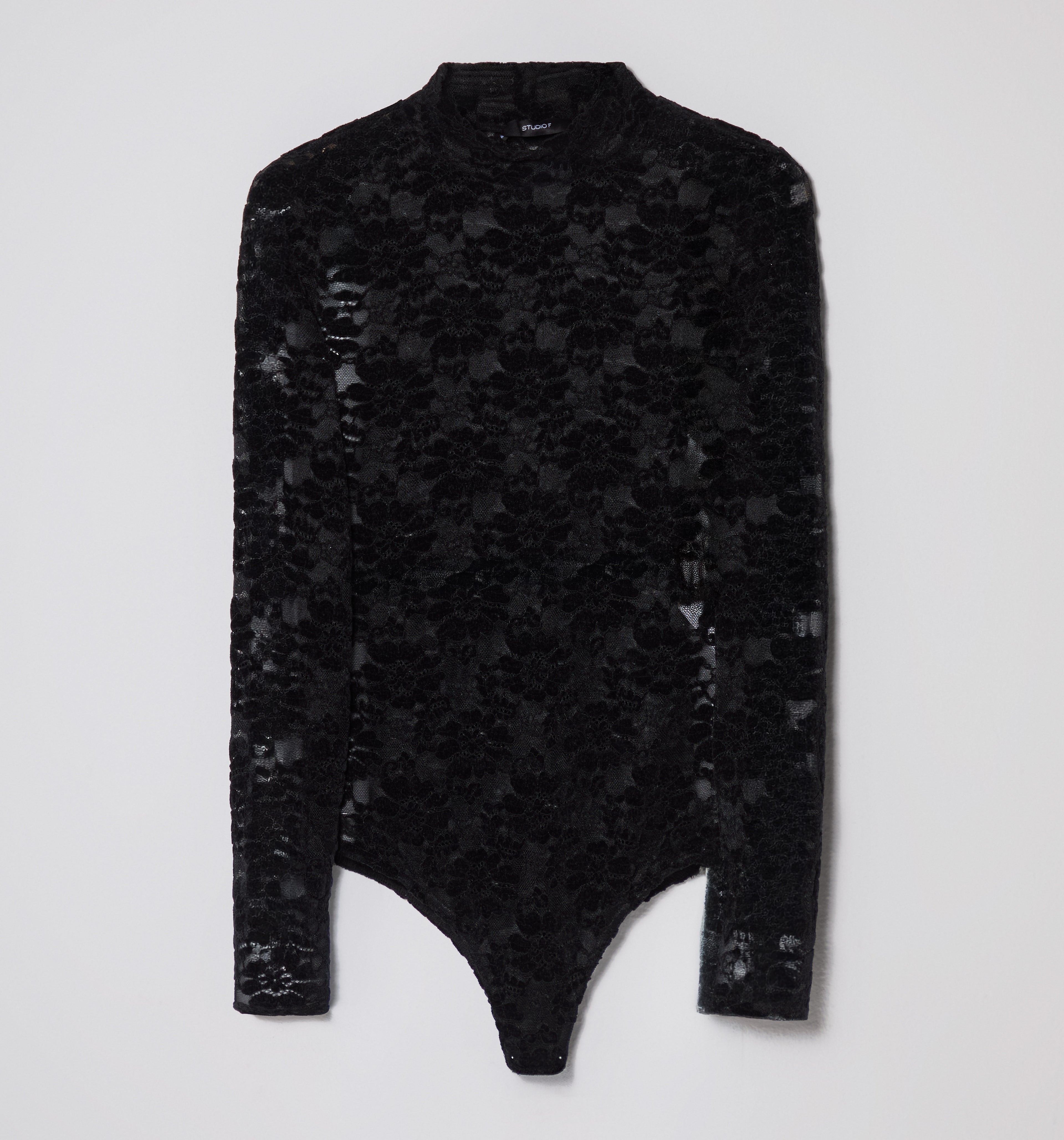 Body Manga Larga Con  Cuello Alto