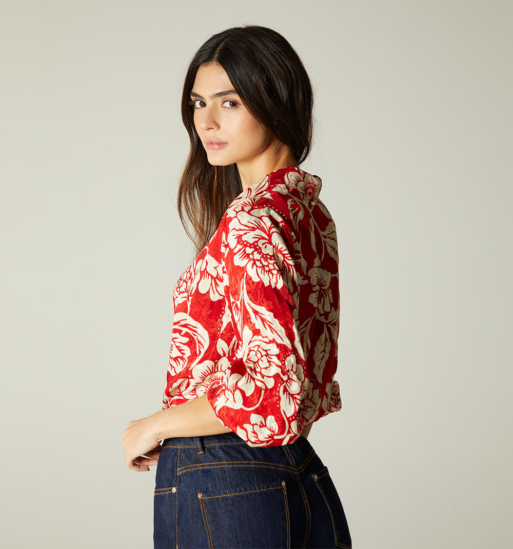 Body Con Frente Cruzado Manga 3/4