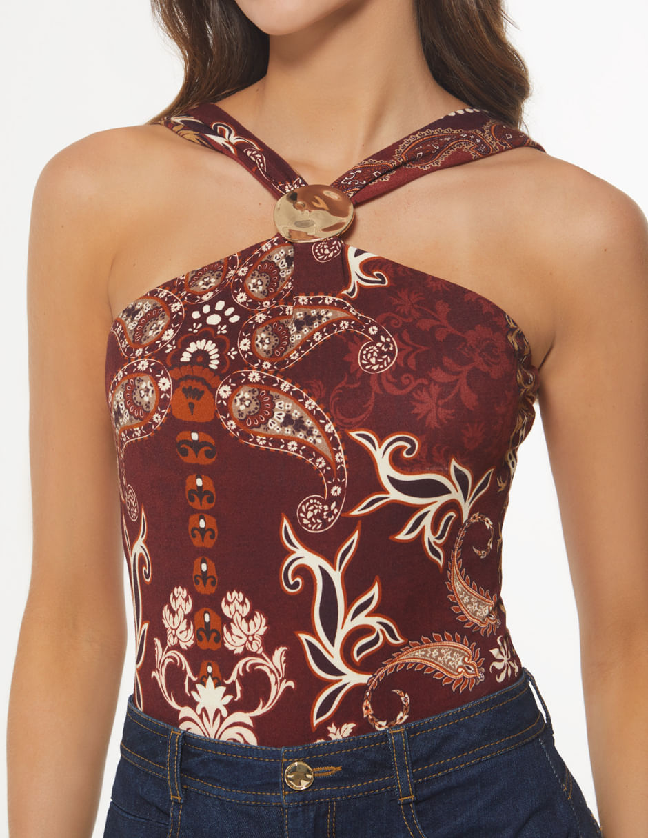 Body Halter Con Espalda Descubierta