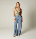 Body De Tiras Con Escote Cruzado