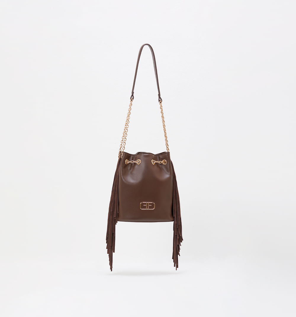 Bolso De Hombro  Con Flecos