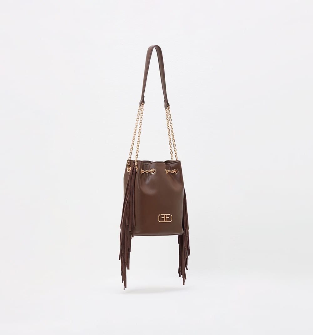 Bolso De Hombro  Con Flecos
