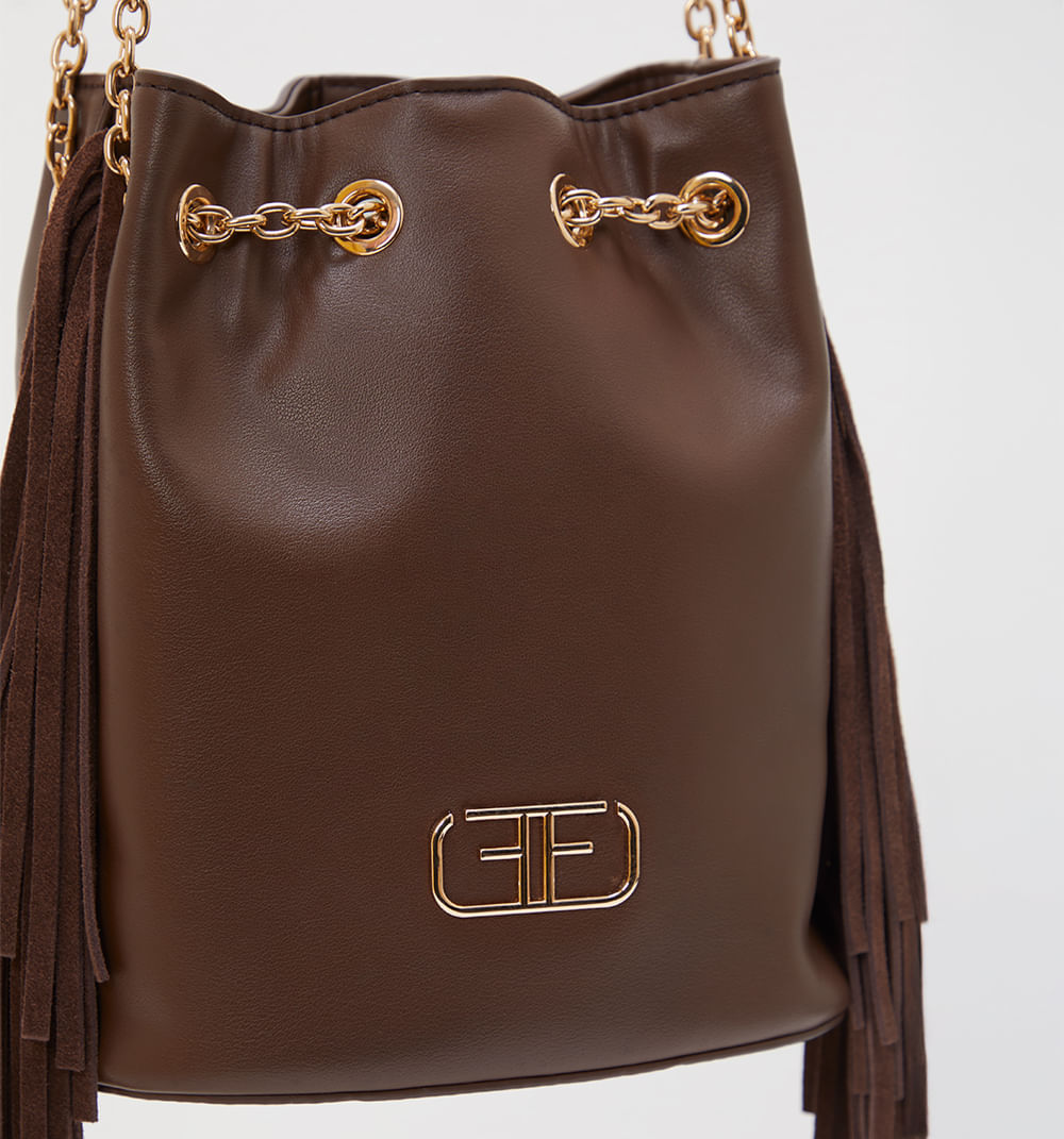 Bolso De Hombro  Con Flecos