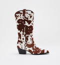 Bota Caña Alta Estampado Vaca