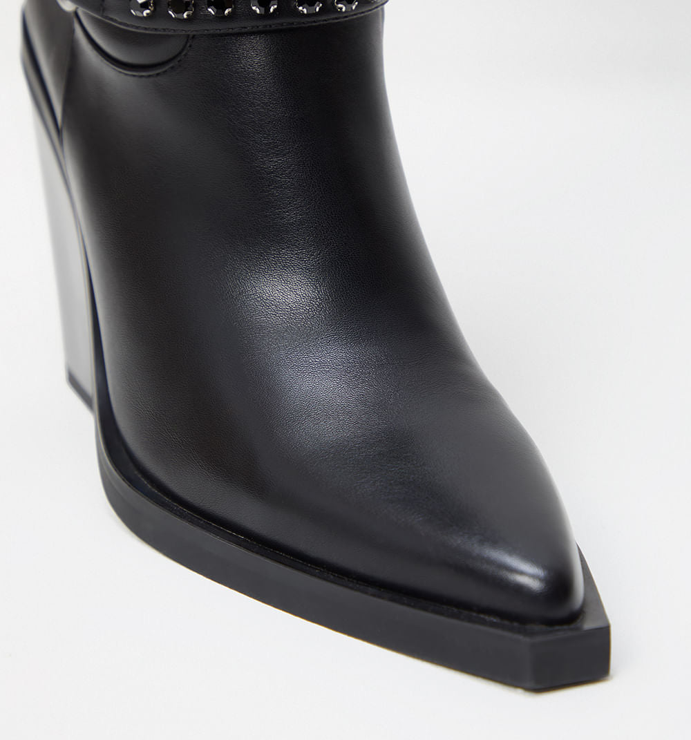 Bota Caña Alta Western Con Pedreria