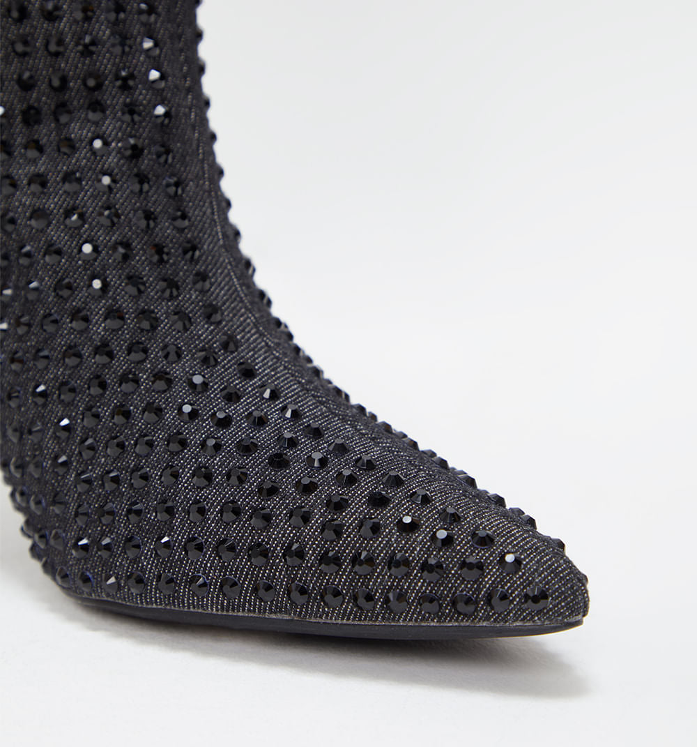 Bota Caña  Alta Con Brillo
