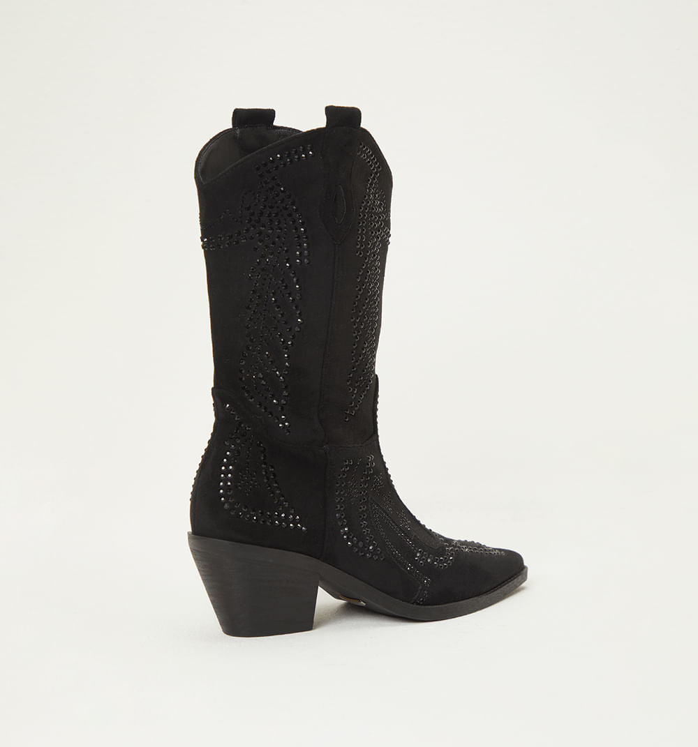 Bota Caña Media Con Hot Fix