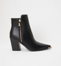 Botin Con Puntera Metalica - Negro