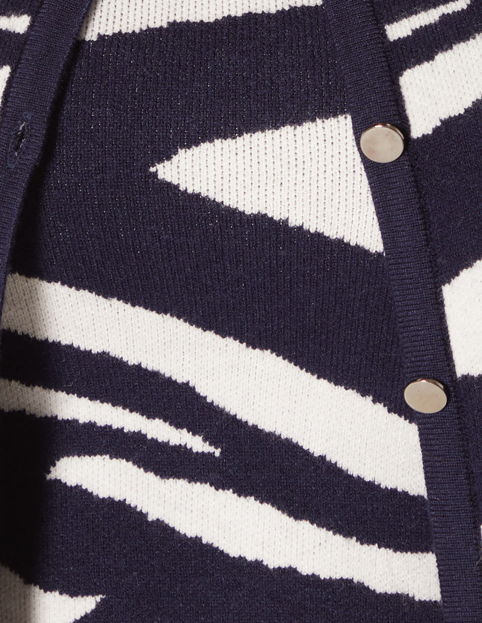 Set De Cardigan Y Top Diseño Cebra