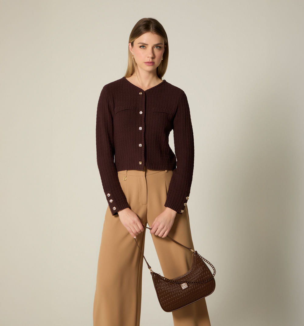 Cardigan M/L Con Botones Joya