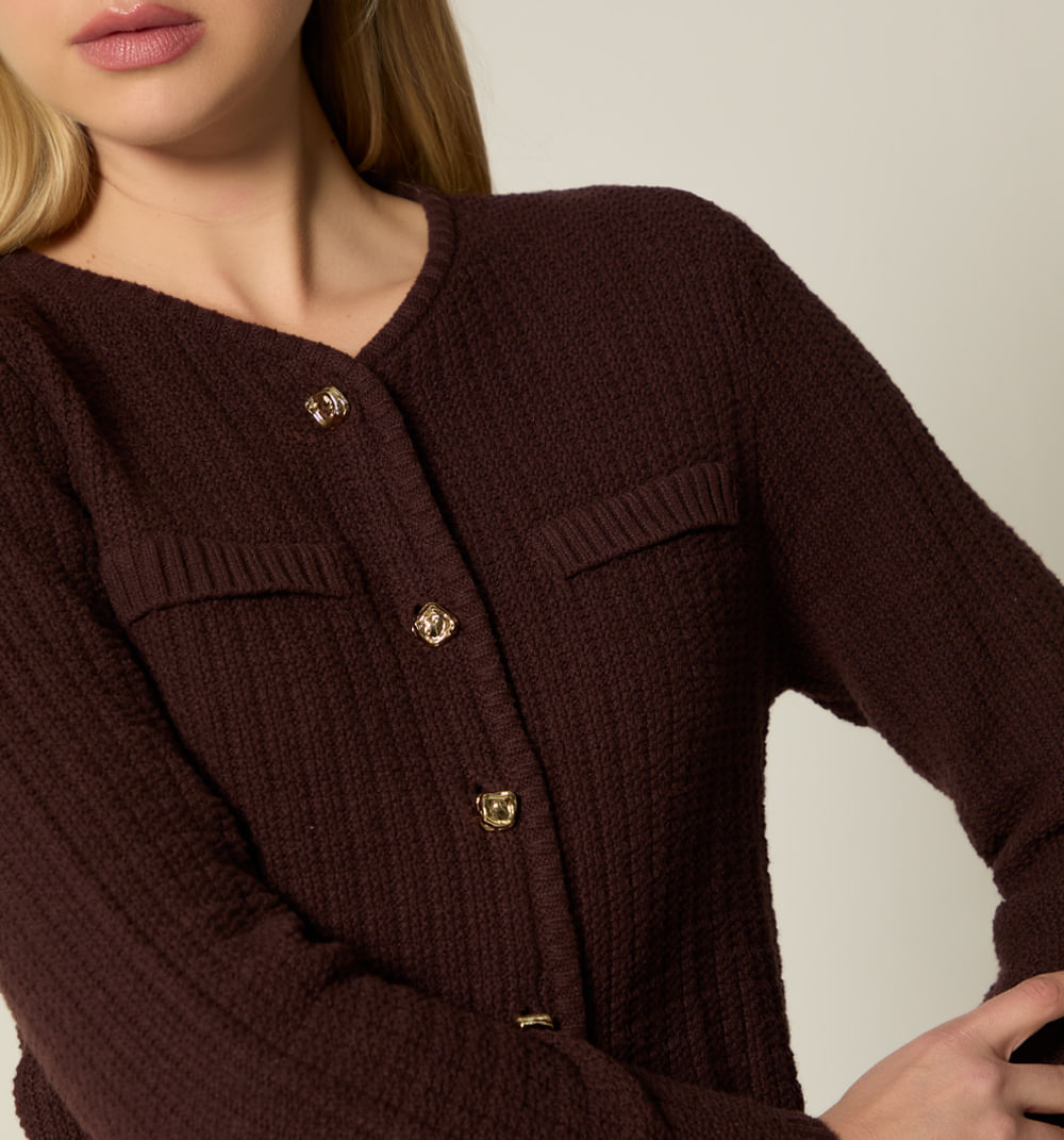 Cardigan M/L Con Botones Joya