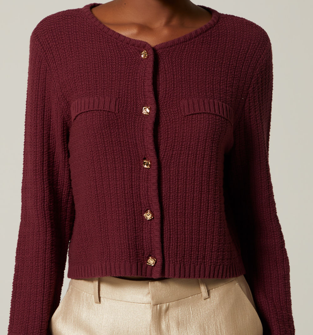 Cardigan M/L Con Botones Joya
