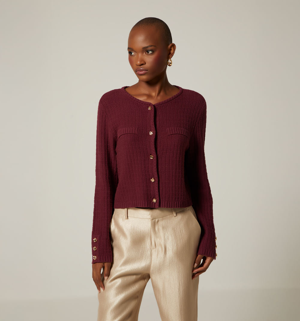 Cardigan M/L Con Botones Joya