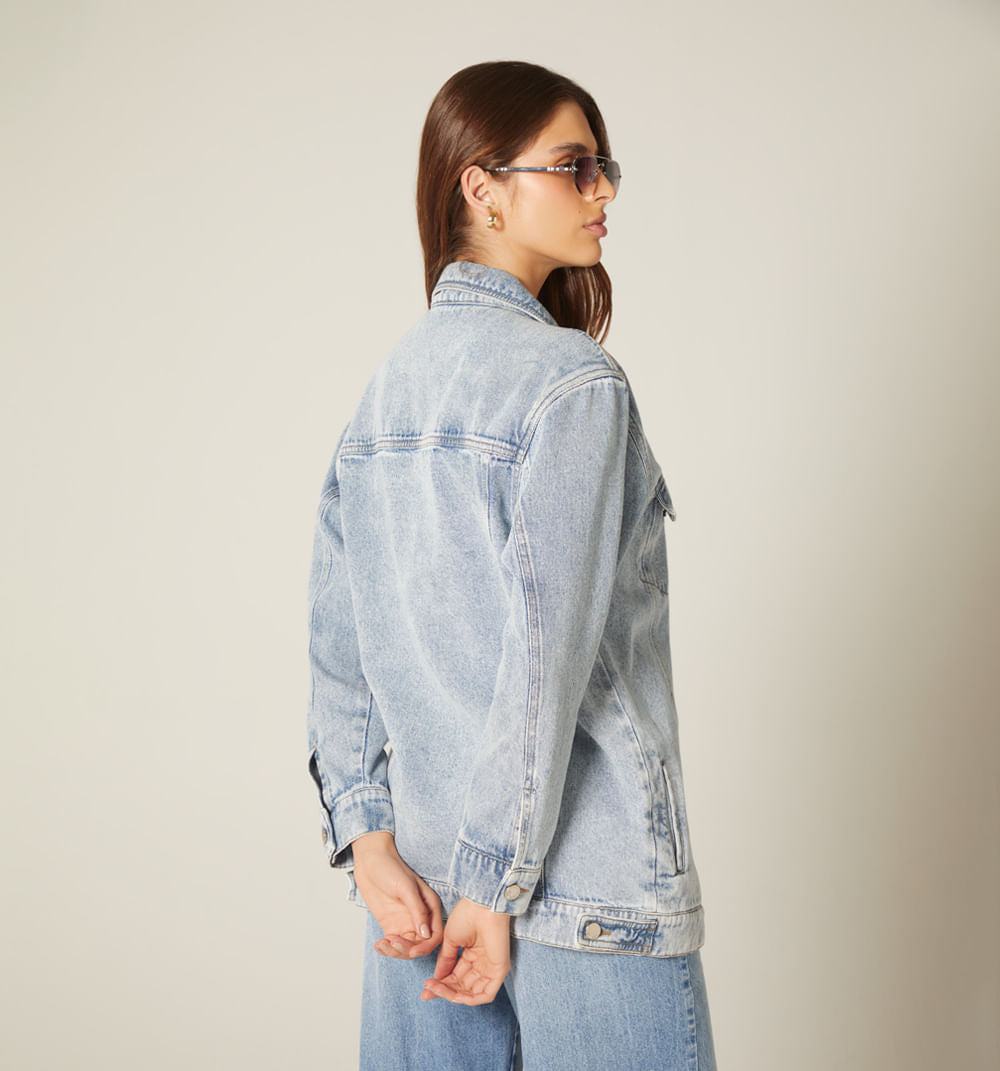 Chamarra Over Size Larga Para Mujer