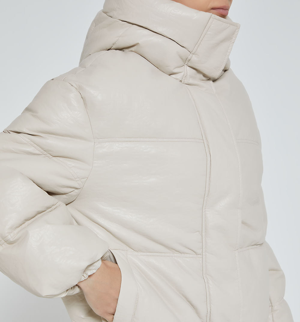 Chamarra Quilted Con Capucha