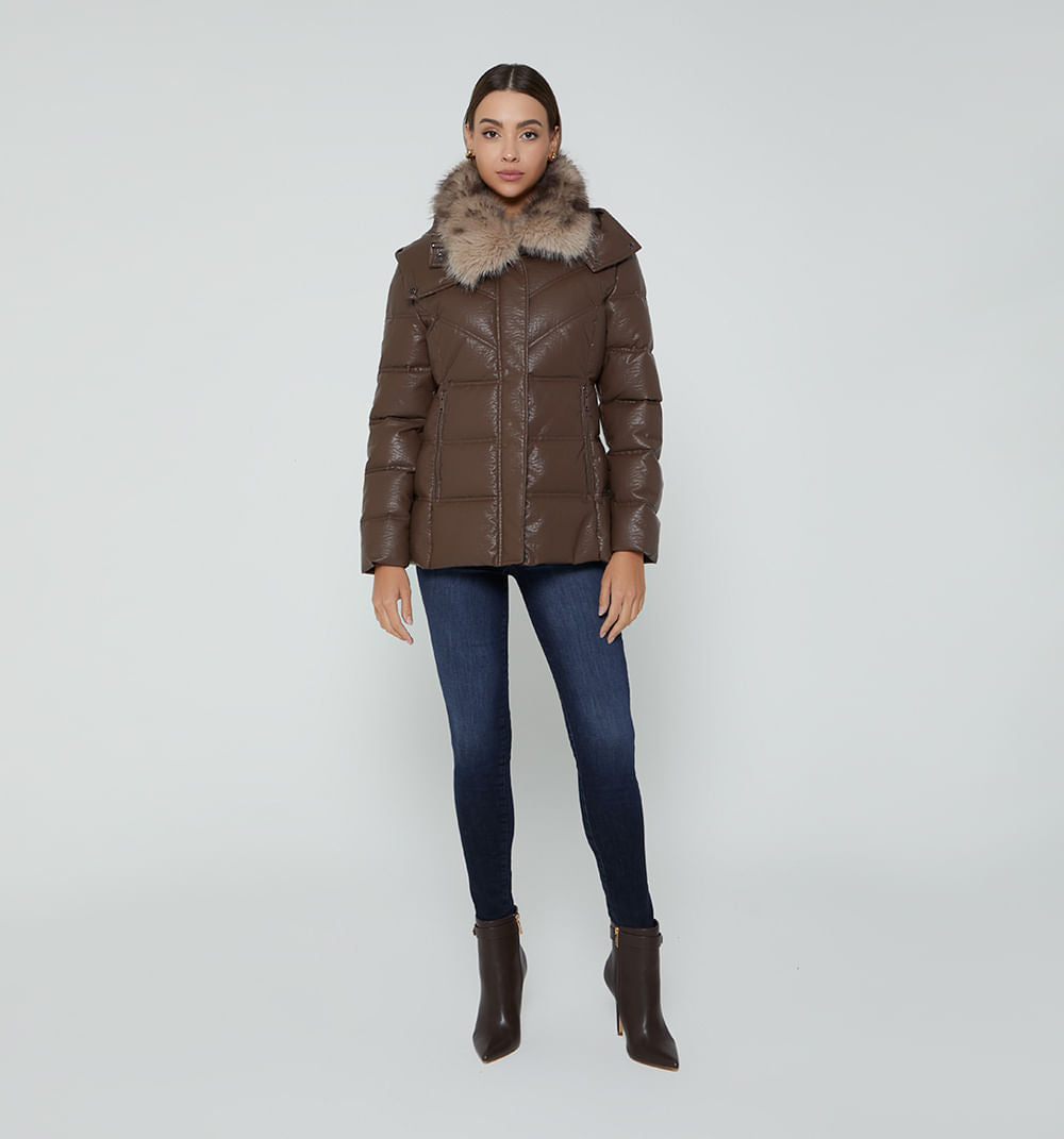 Chamarra Quilted Cuello Afelpado