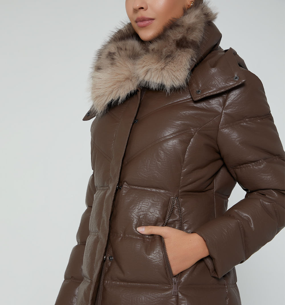 Chamarra Quilted Cuello Afelpado