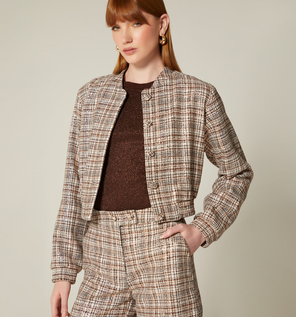 Chamarra Tipo Bomber - Multicolor