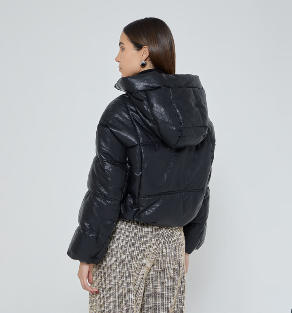 Chamarra Quilted Con Capucha