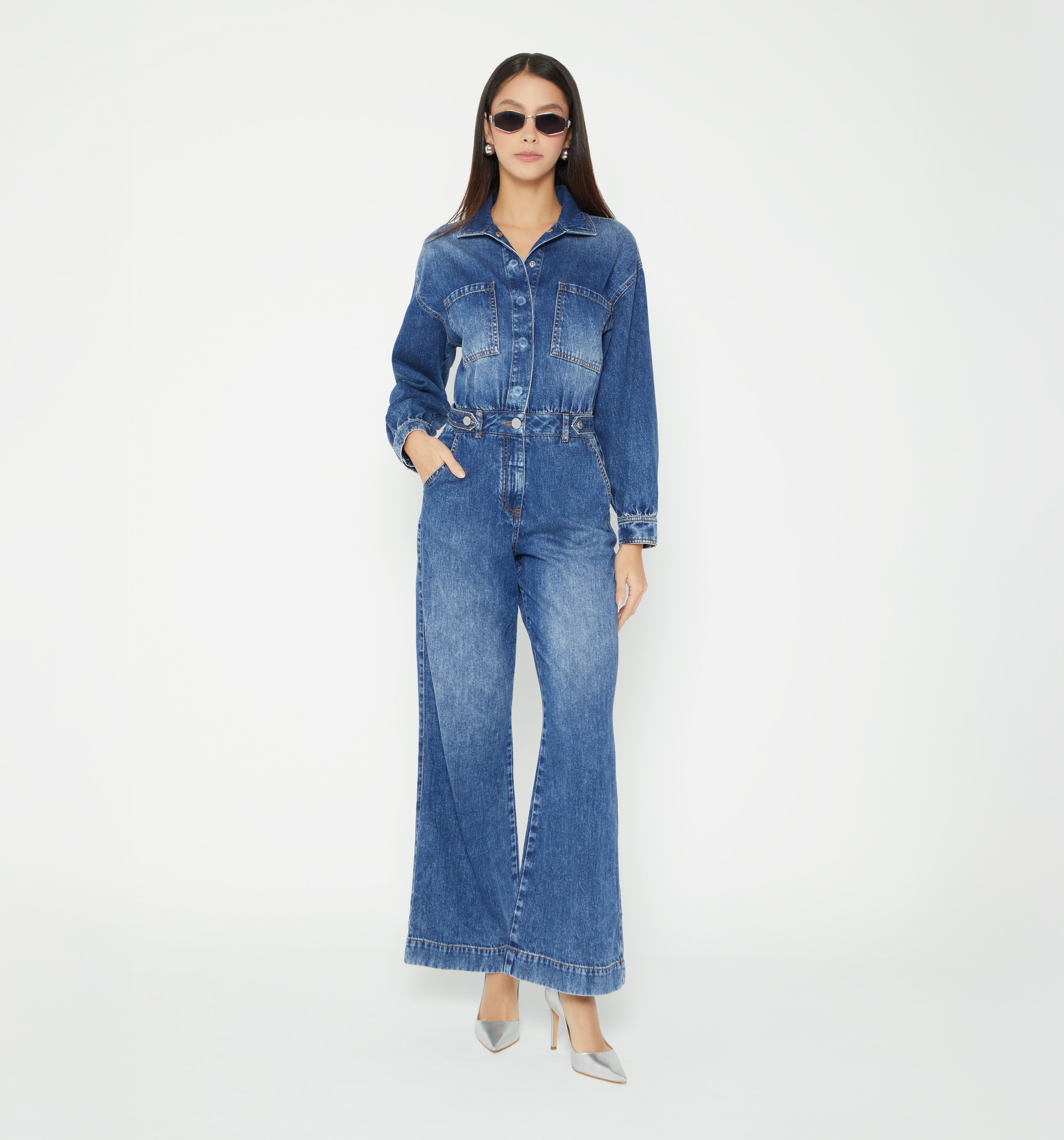 Enterizo Largo Palazo Blusa M/L