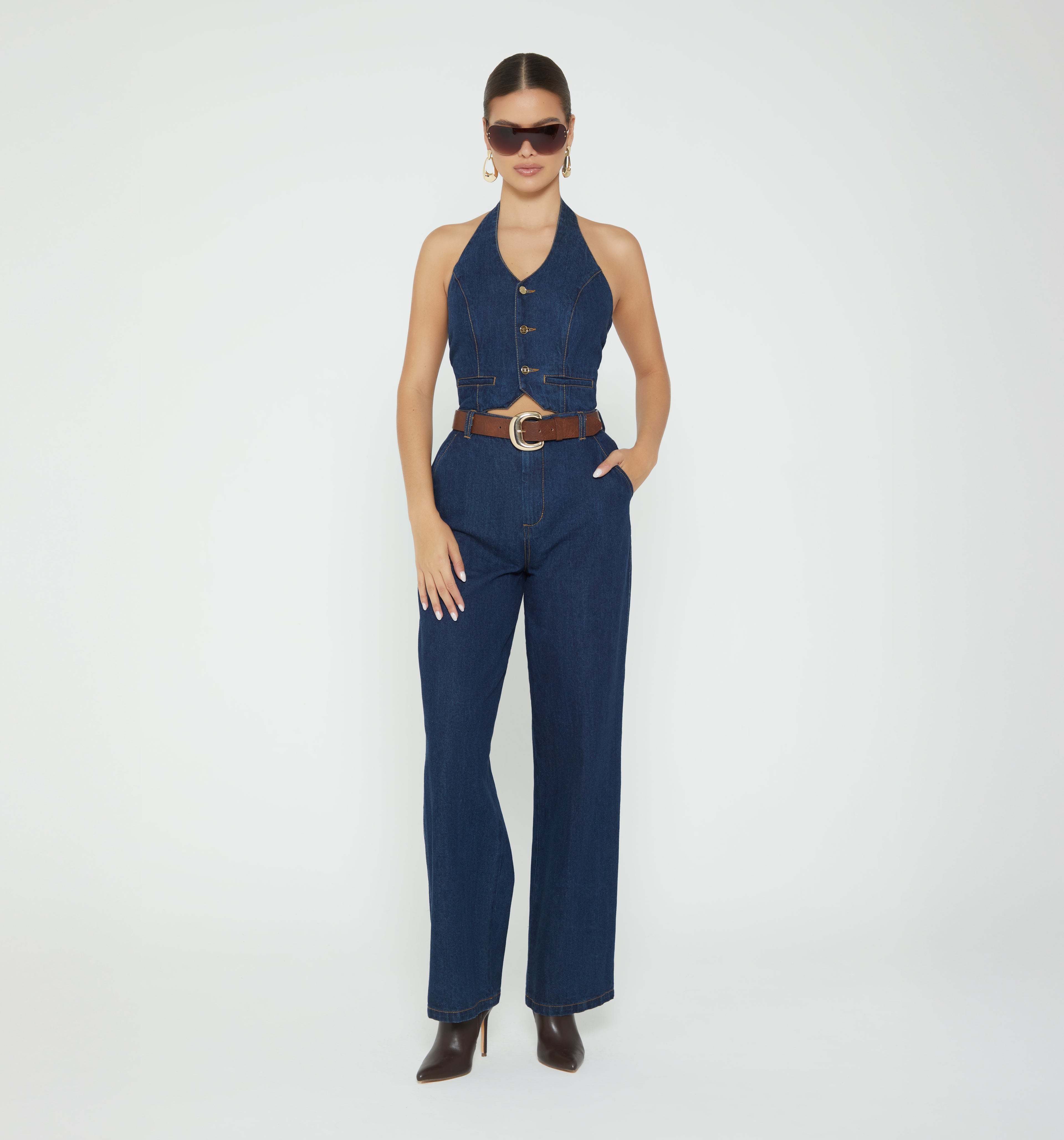 Enterizo Cuello Halter Para Mujer