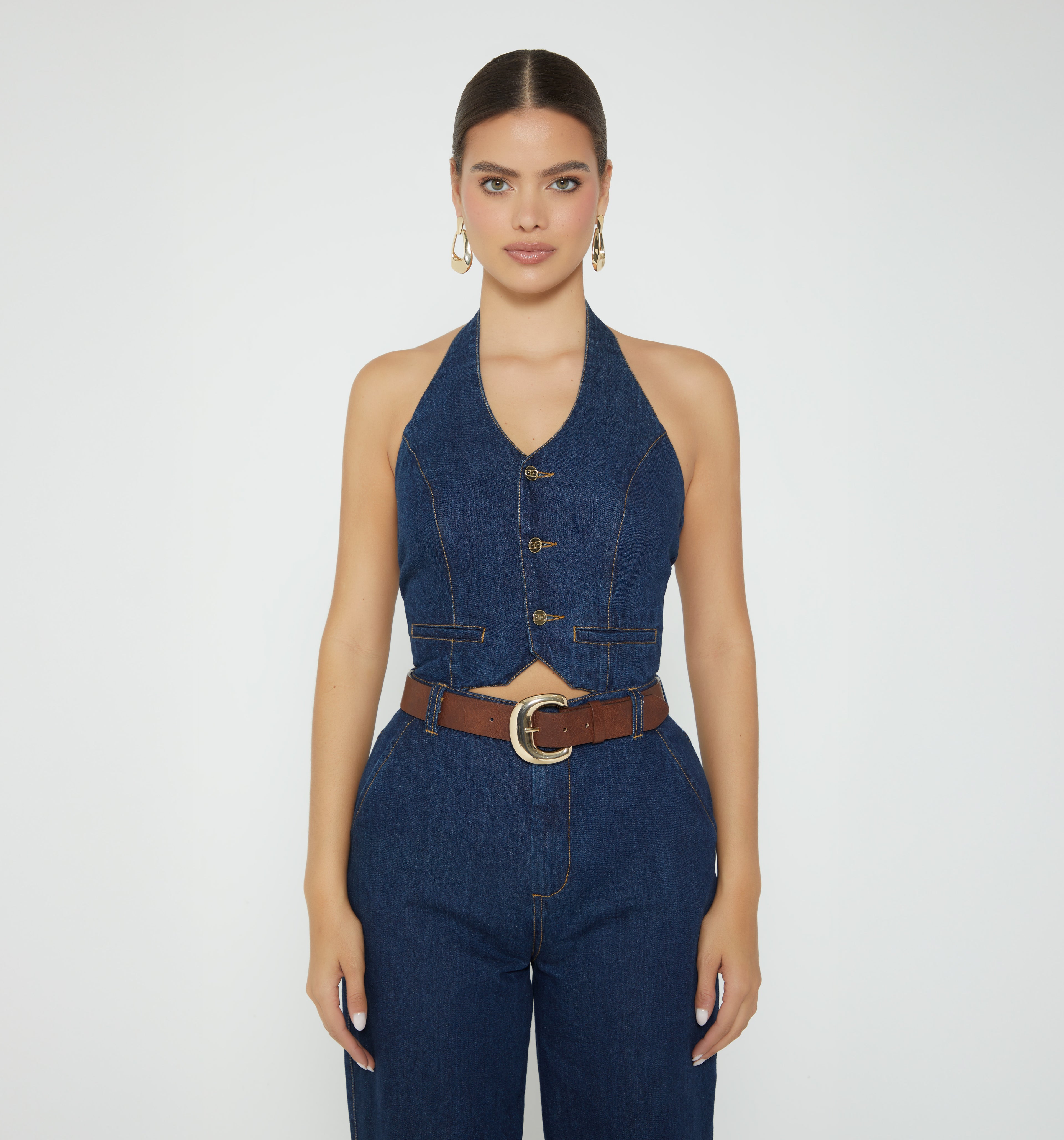 Enterizo Cuello Halter Para Mujer