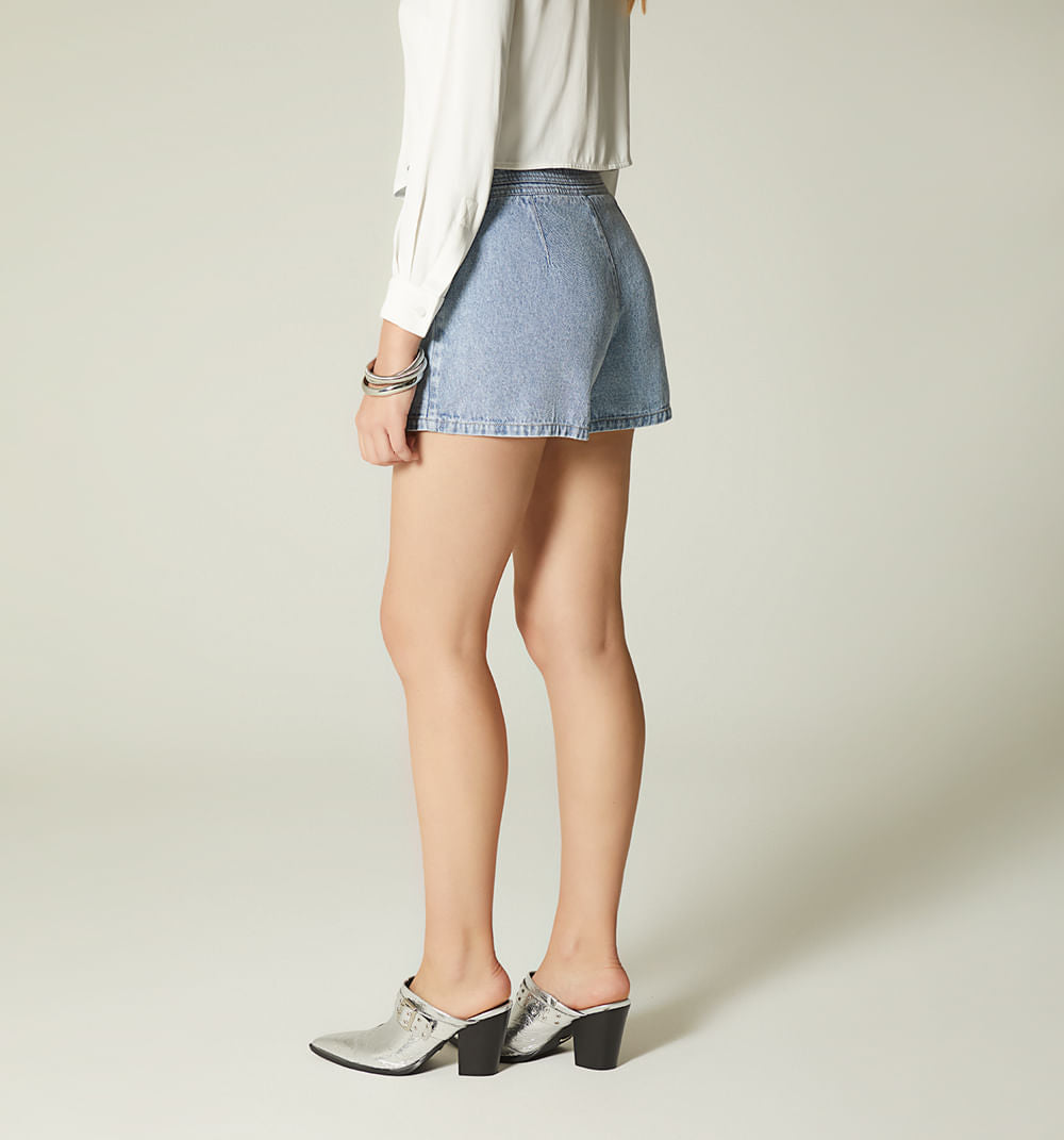 Falda Short Con Cierre Para Mujer
