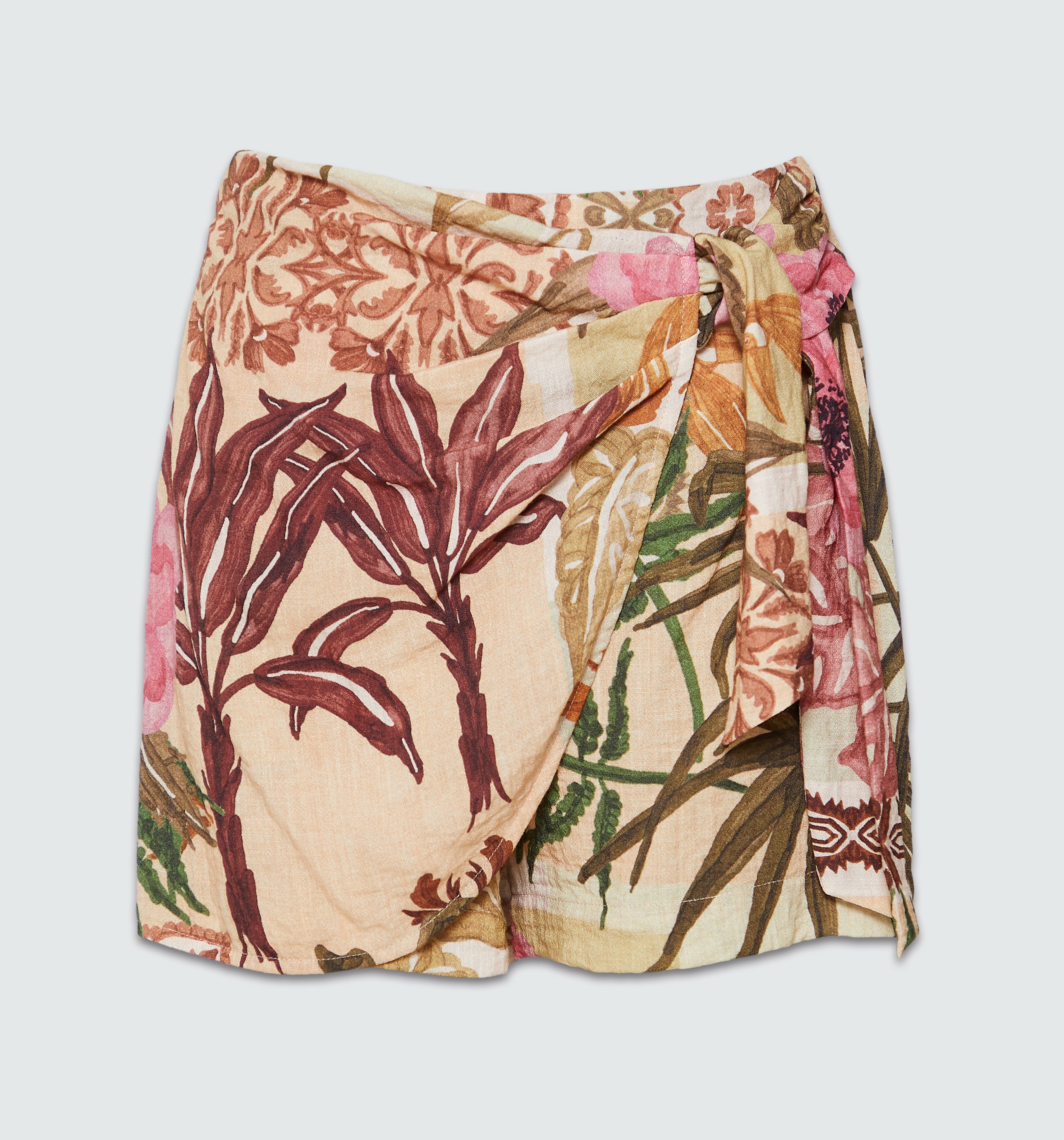 Falda Short Tiro Alto - Multicolor