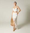 Falda Larga Con Bolero - Natural