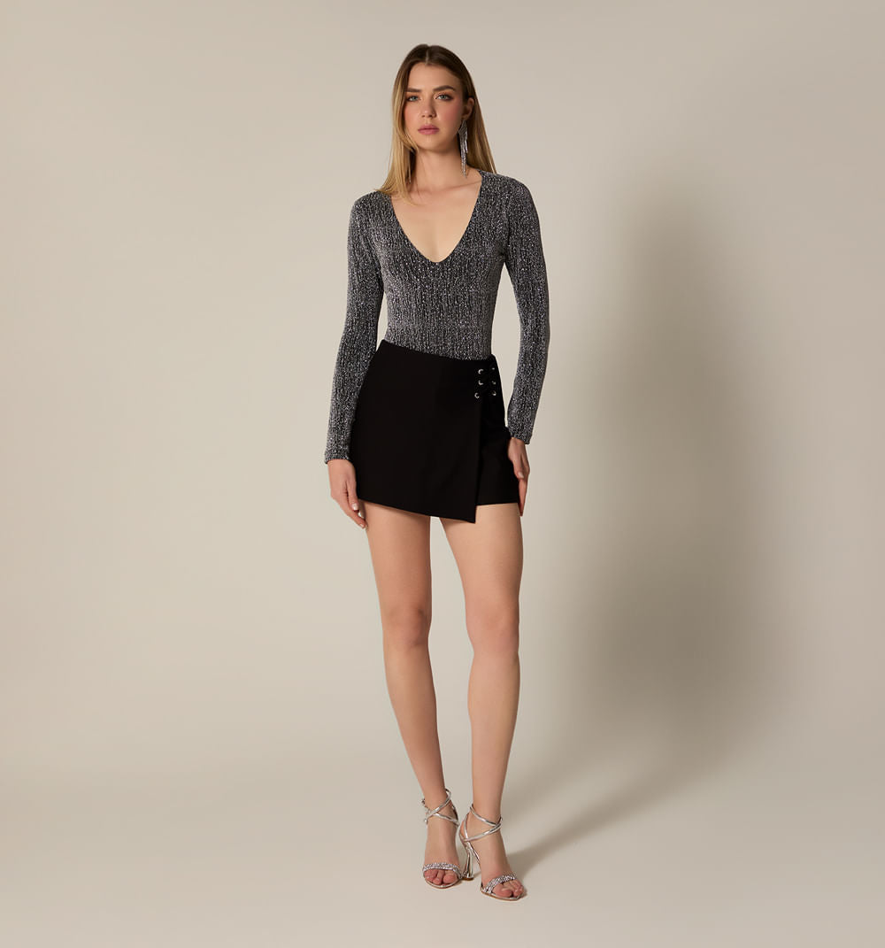 Falda Short Con Cruce De Tiras S036429