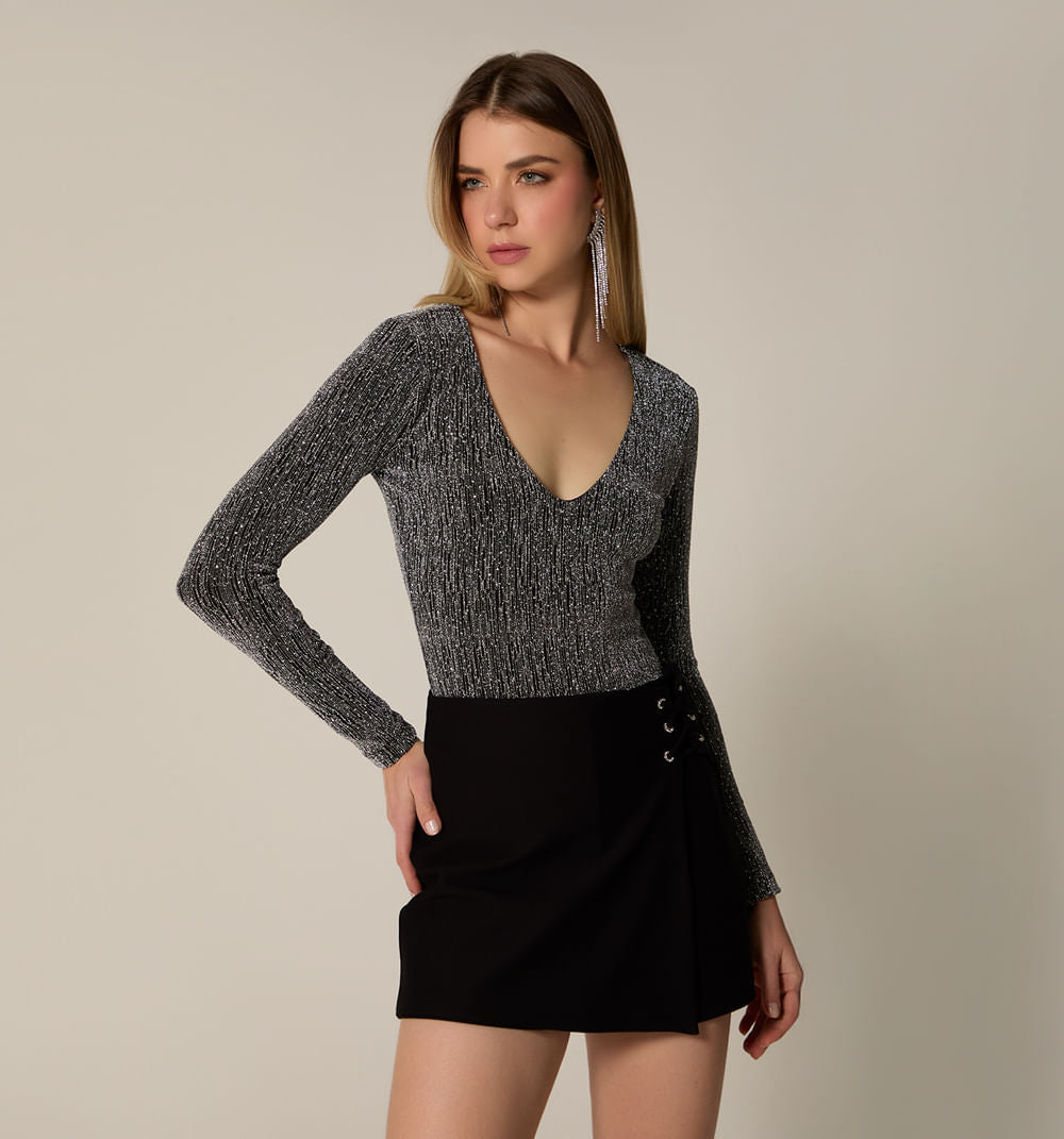 Falda Short Con Cruce De Tiras