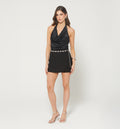Falda Short Corta Con Cadena