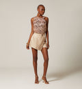 Falda Short Botones Lujo